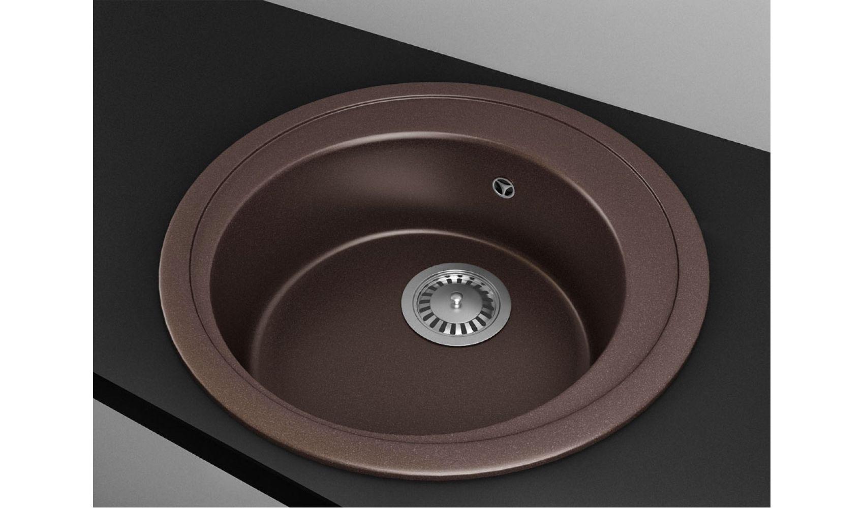 Кухонная мойка Lexona Blansh гранитная з краном Коричневый - фото 6