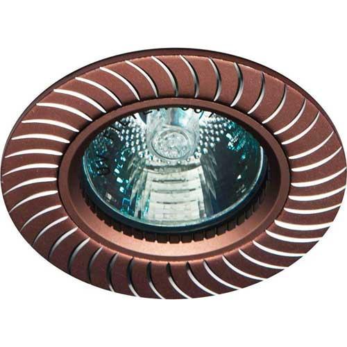 Точковий світильник врізний Feron GS-M392 MR16 GU5.3 50W круг Коричневий (03788)