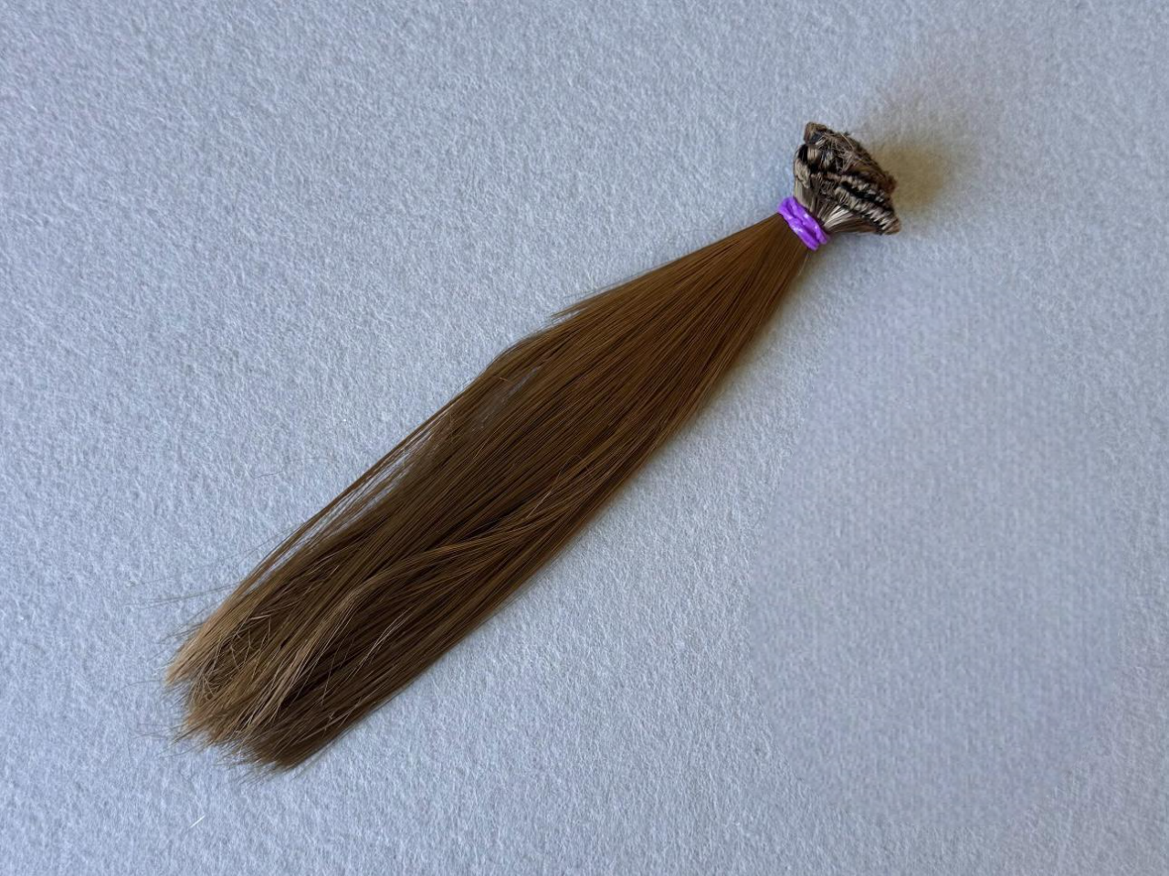 Волосы/трессы для кукол прямые №6 20 см Коричневый (22354)