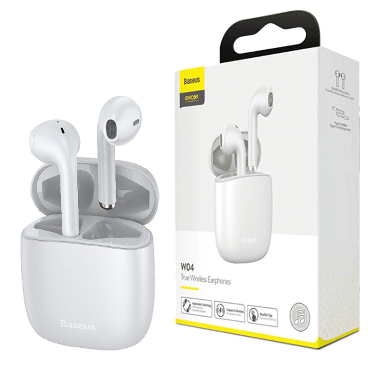 Гарнітура безпровідна Baseus Encok True Wireless Earphones W04 White (29caa1-1965512) - фото 2