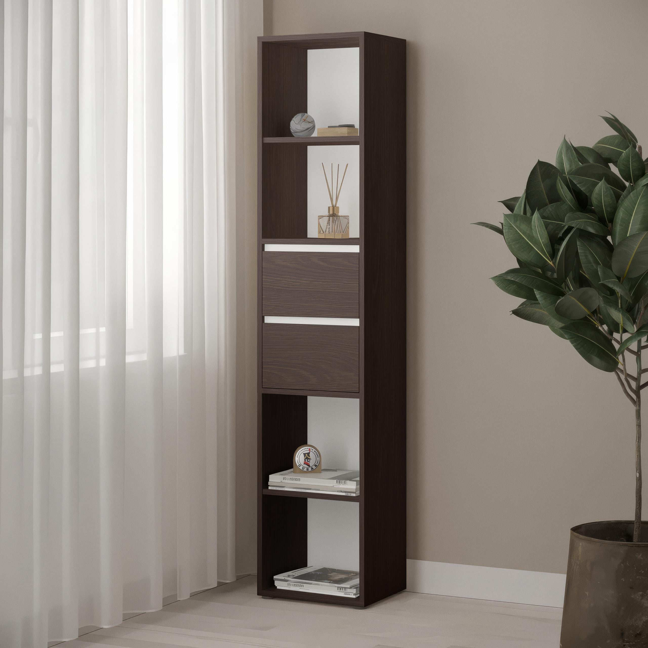 Стелаж з шухлядами P-06 362x299x1710 мм Венге Магія