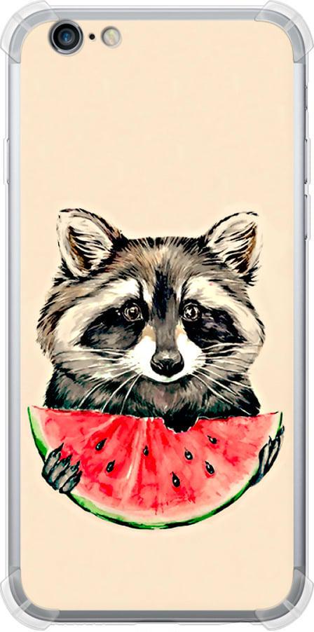 Чехол на iPhone 6s Енотик с арбузом (4605sp-90-42517)