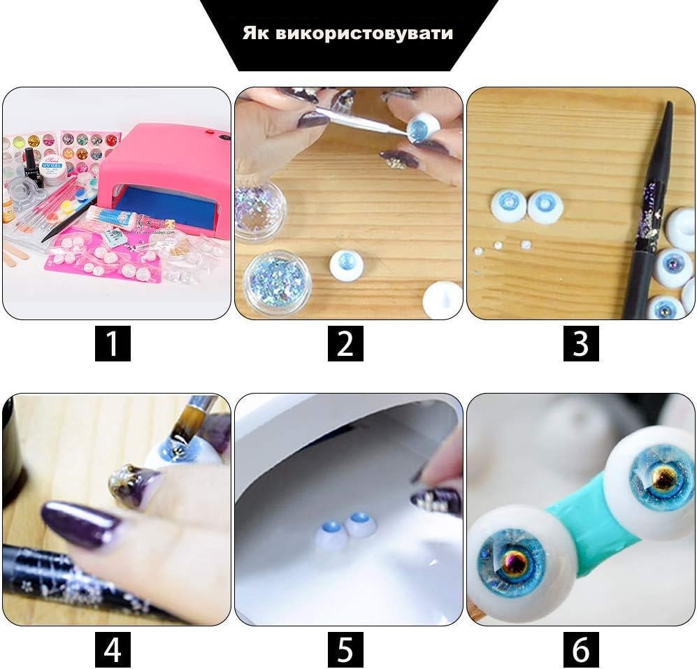 Набір силіконових форм для створення очей LET'S RESIN 6в1 з епоксидної смоли - фото 3 Набір силіконових форм для створення очей LET'S RESIN 6в1 з епоксидної смоли - фото 3