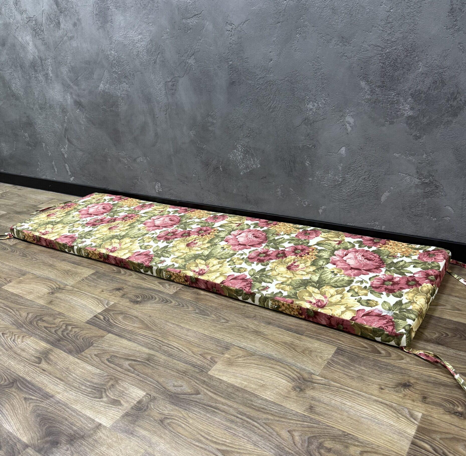 Матрац Comfort Home Autumn flowers на підвіконня/каркаси/піддони/садові меблі панама 160х40х5 см