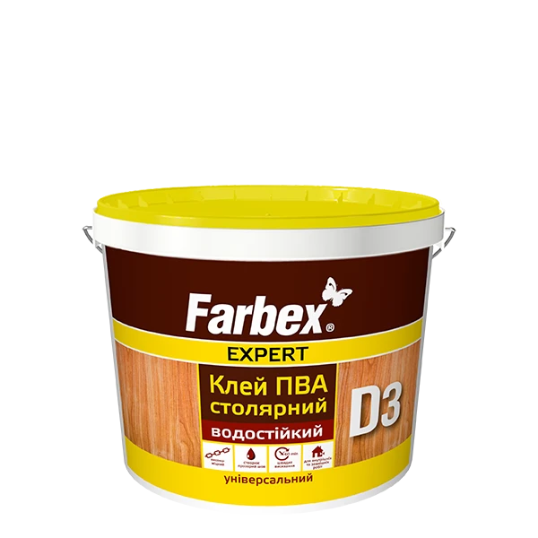 Клей ПВА D3 столярний Farbex 4,8 кг Білий (2792906454)