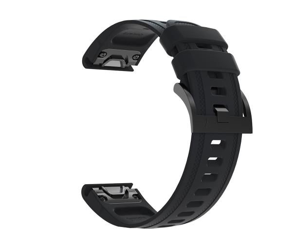 Ремешок Silicone Line Strap для смарт-часов Garmin Fenix 6S/6S Pro/7s/7s Pro/Instinct 2S 20 мм Черный
