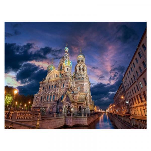 Алмазна мозаїка TK Group Вежі Спаса під вечірнім небом 40х30 см з рамкою в коробці (GB74580-mt)
