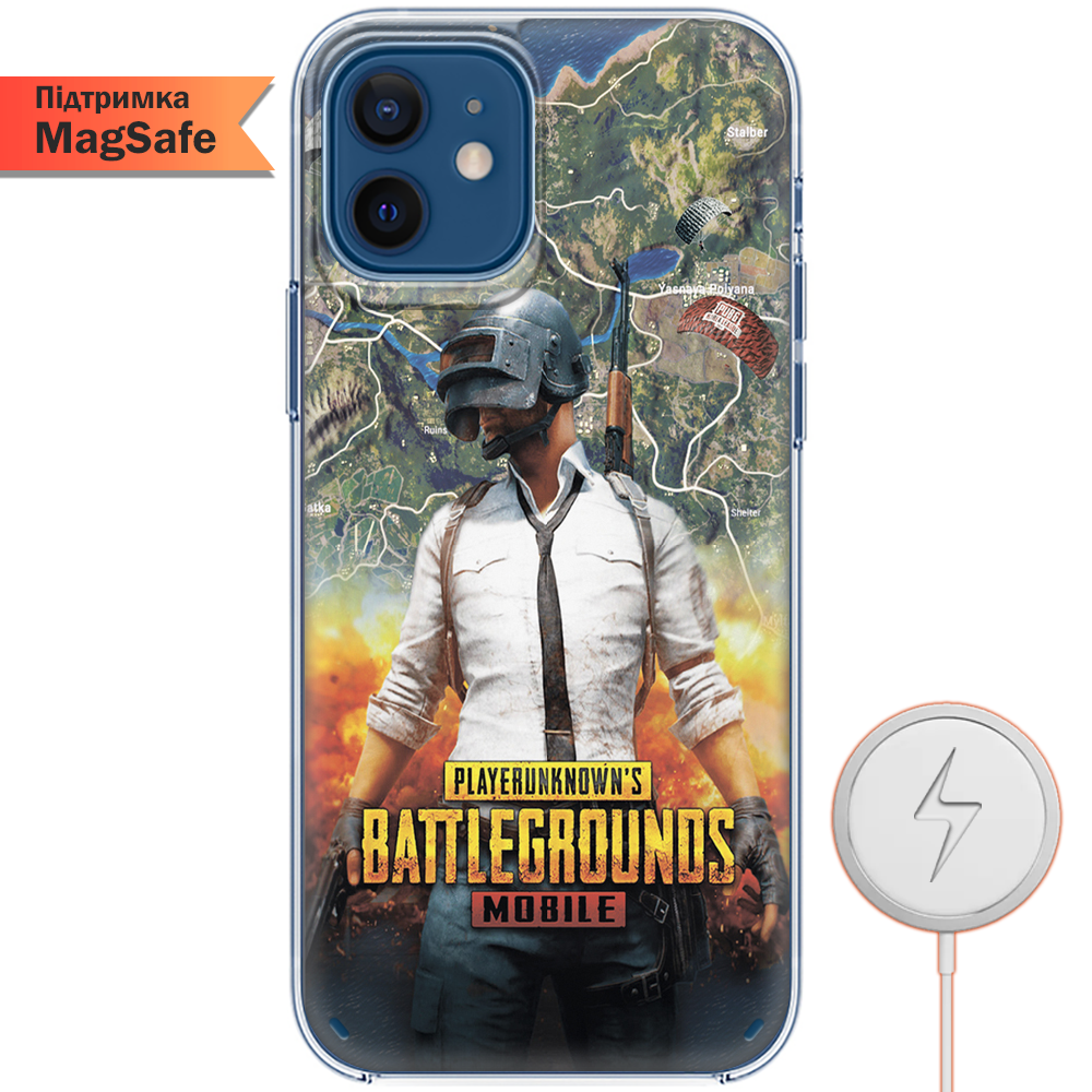 Чехол BoxFace iPhone 12 mini PUBG Mobile Прозрачный силикон с поддержкой MageSafe (41084-up2309-41496)