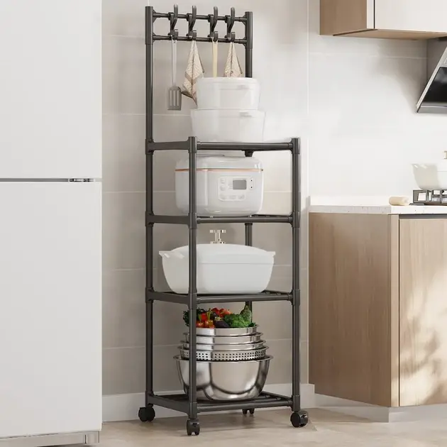 Полка B8107 на 4 яруса напольная 42x34x130 см (27415565) - фото 2