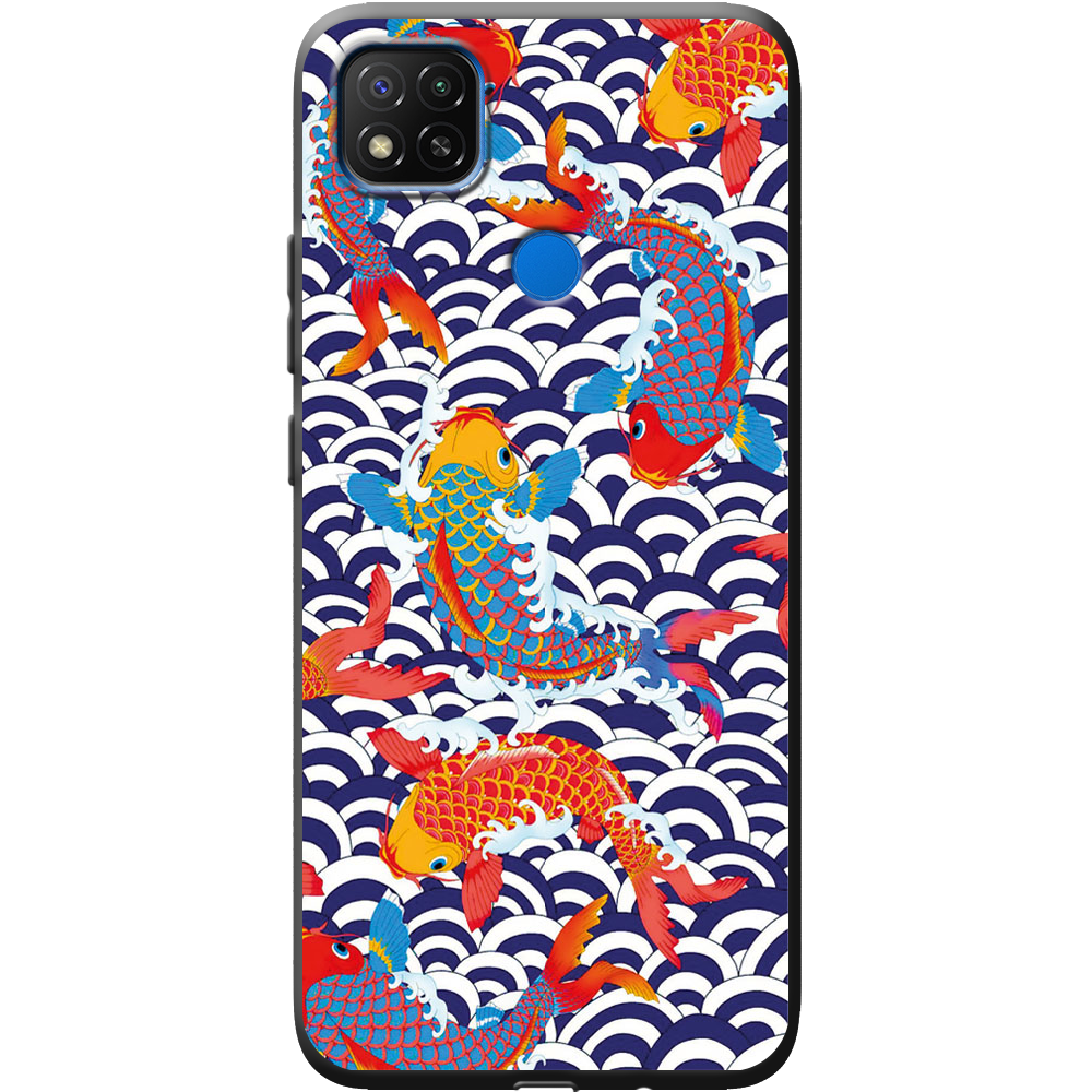 Чехол Boxface Xiaomi Redmi 9C Koi Fish Черный силикон (40879-up2477-41176)
