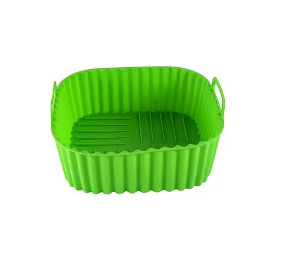 Форма квадратна силіконова для аерогрилю мультипечі та фритюрниці UK-7047 зелена - фото 1 Форма квадратна силіконова для аерогрилю мультипечі та фритюрниці UK-7047 зелена - фото 1