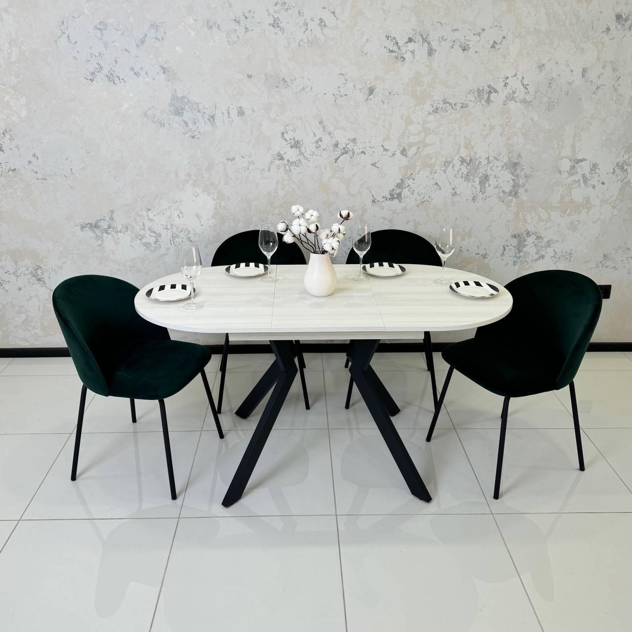 Стіл кухонний розсувний Ronni 1100 УТП027906 Loft Ясен серфсайд/Чорний мат - фото 2