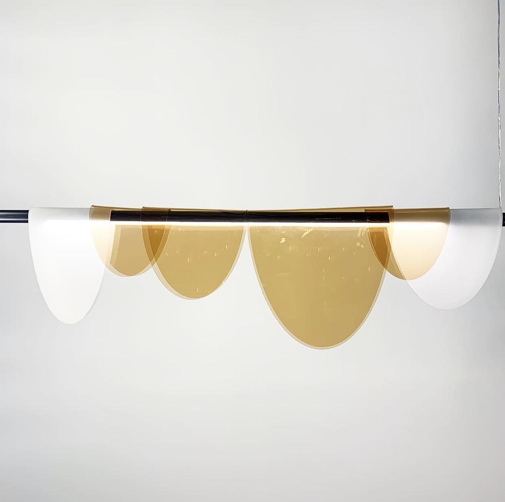 Люстра удлиненная Led с янтарно-матовыми пластинами 100 см (sga 21 am) - фото 6 Люстра удлиненная Led с янтарно-матовыми пластинами 100 см (sga 21 am) - фото 6