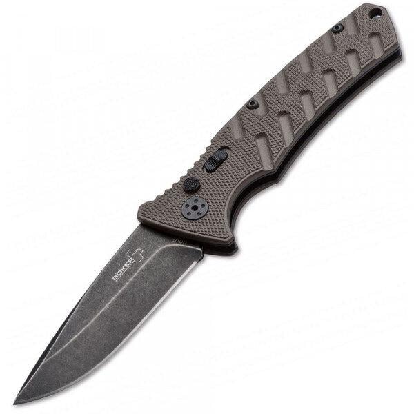 Ніж складаний Boker Plus Strike Auto Coyote AUS-8 Button Lock Brown (01BO424) Ніж складаний Boker Plus Strike Auto Coyote AUS-8 Button Lock Brown (01BO424)