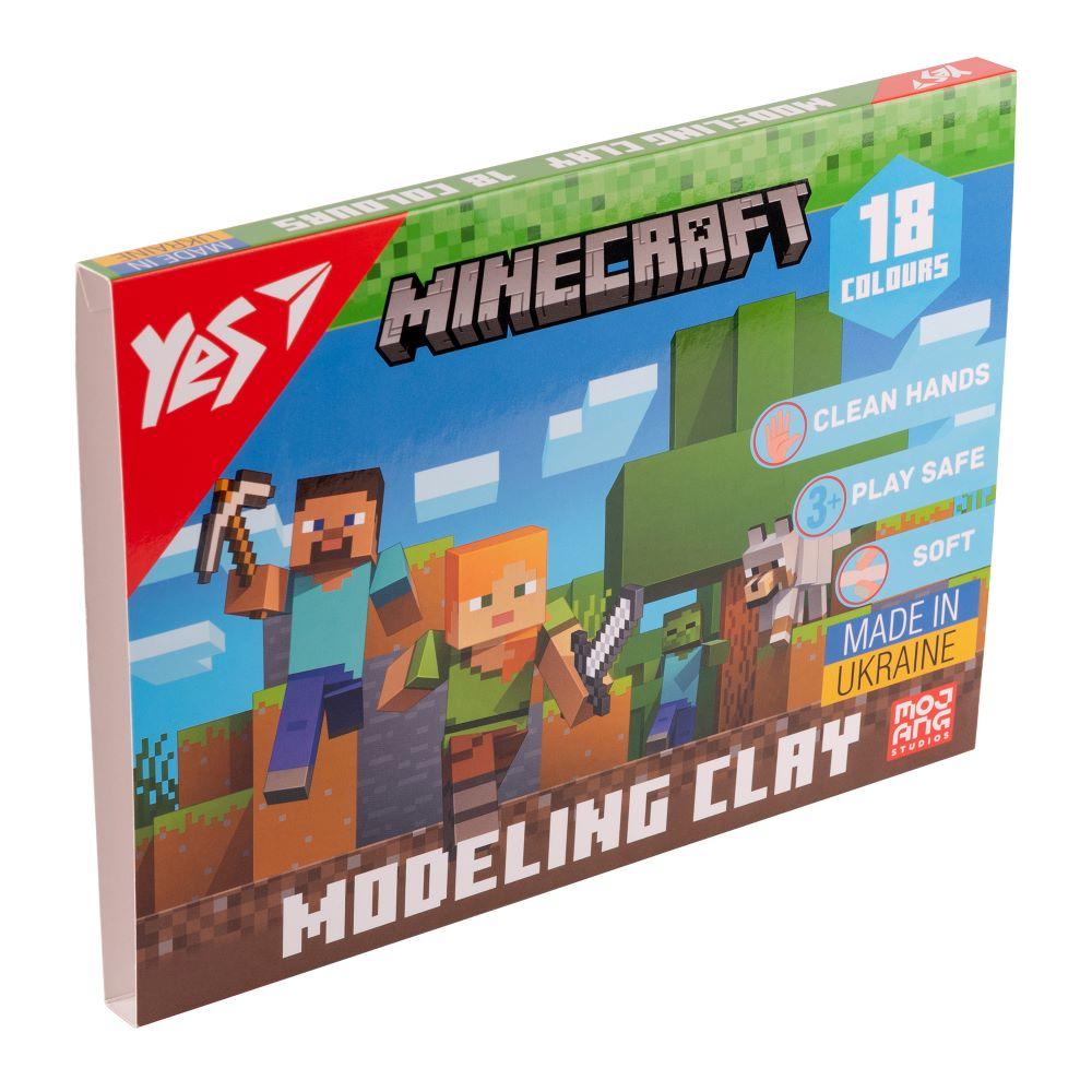 Пластилін YES Minecraft 18 кол. 360 г (540678)