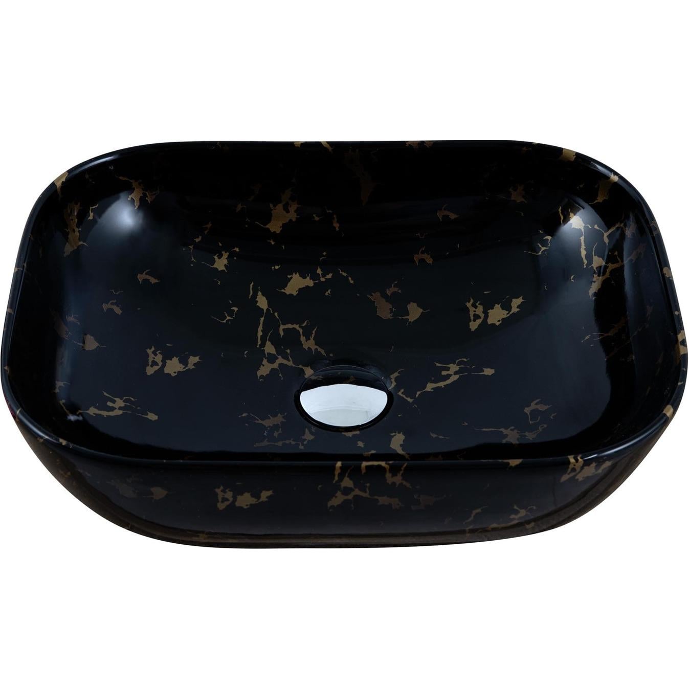 Умывальник накладной Cabo Venus 455x325 прямоугольный, черный матовый (АР000132032)