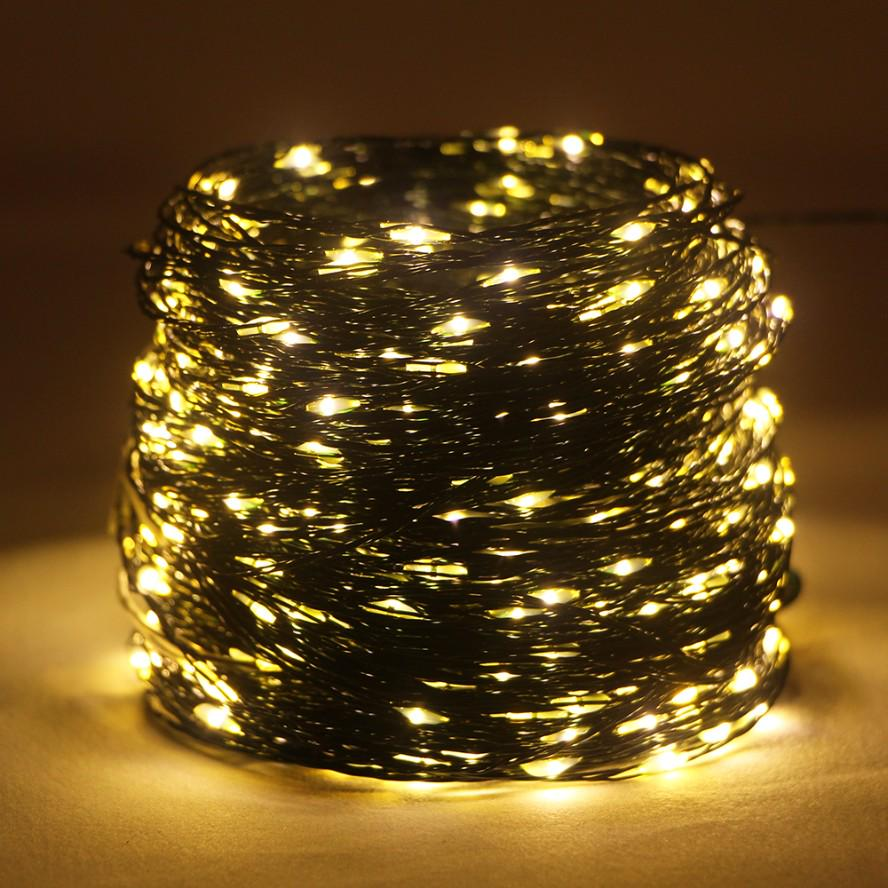 Гирлянда нить Роса 220V 2000 LED 8 режимов зеленый провод IP44 200 м Теплый белый (dbu-v06-gnh) - фото 1 Гирлянда нить Роса 220V 2000 LED 8 режимов зеленый провод IP44 200 м Теплый белый (dbu-v06-gnh) - фото 1