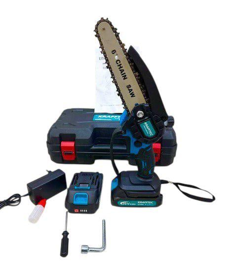 Пила ланцюгова Krafftec 36V 4Ah 1000 Вт АКБ 2 шт. в кейсі (27369375)