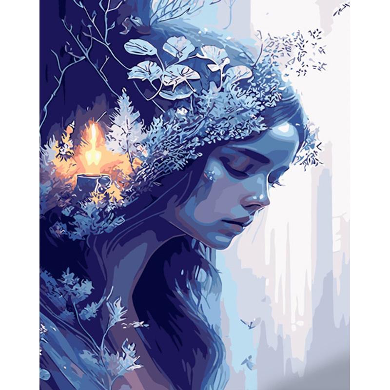 Картина по номерам Strateg Премиум Уютные мысли с лаком и уровнем 40x50 см (GS1488)