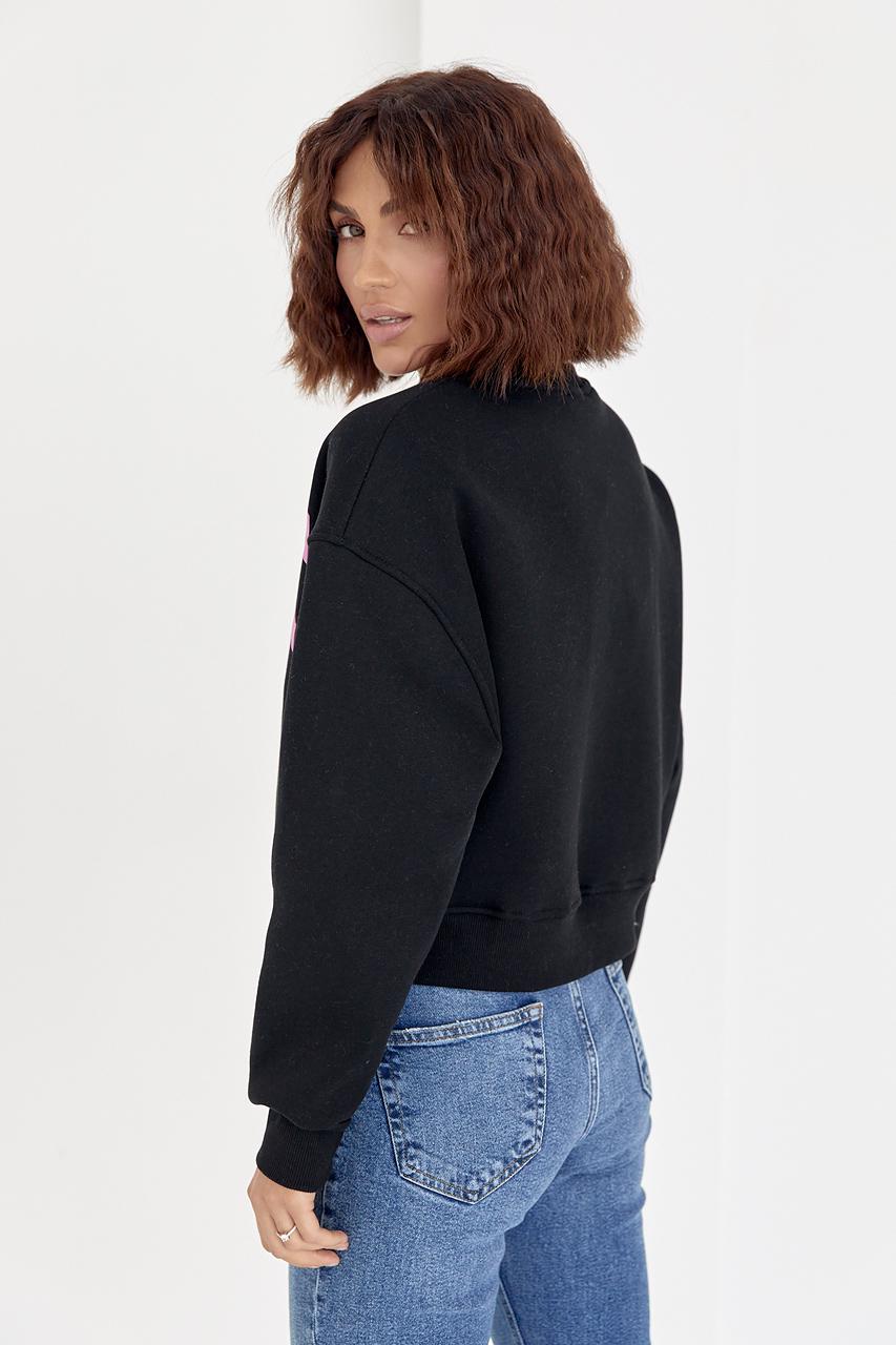 Свитшот укороченный "Newport" S Черный (12489579) - фото 2 Свитшот укороченный "Newport" S Черный (12489579) - фото 2
