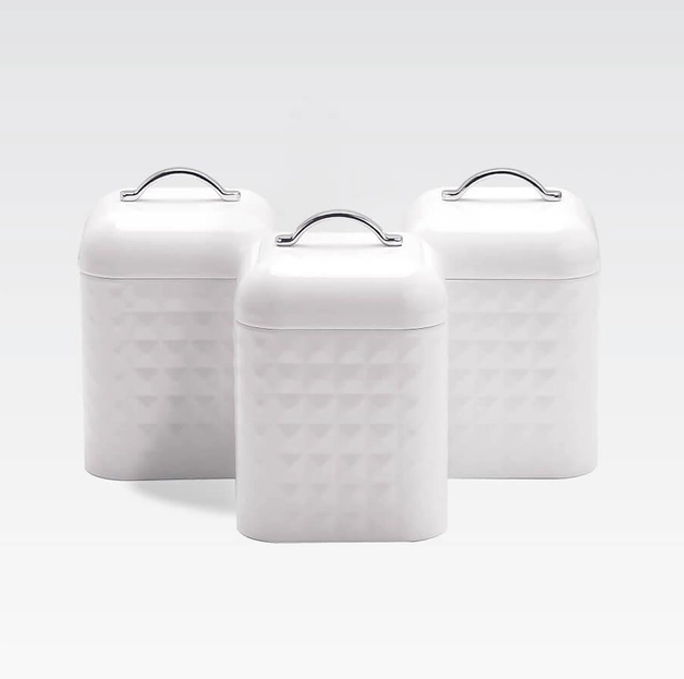 Набор емкостей для специй Maestro 11,5х11,5х15 см 3 пр. Белый