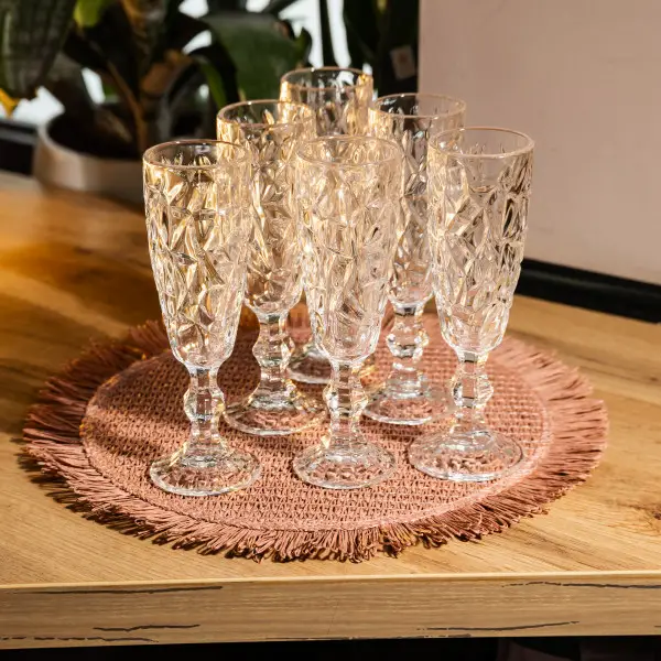 Набір келихів для шампанського Crushed Ice 6 шт. 160 мл (HP-19-164)