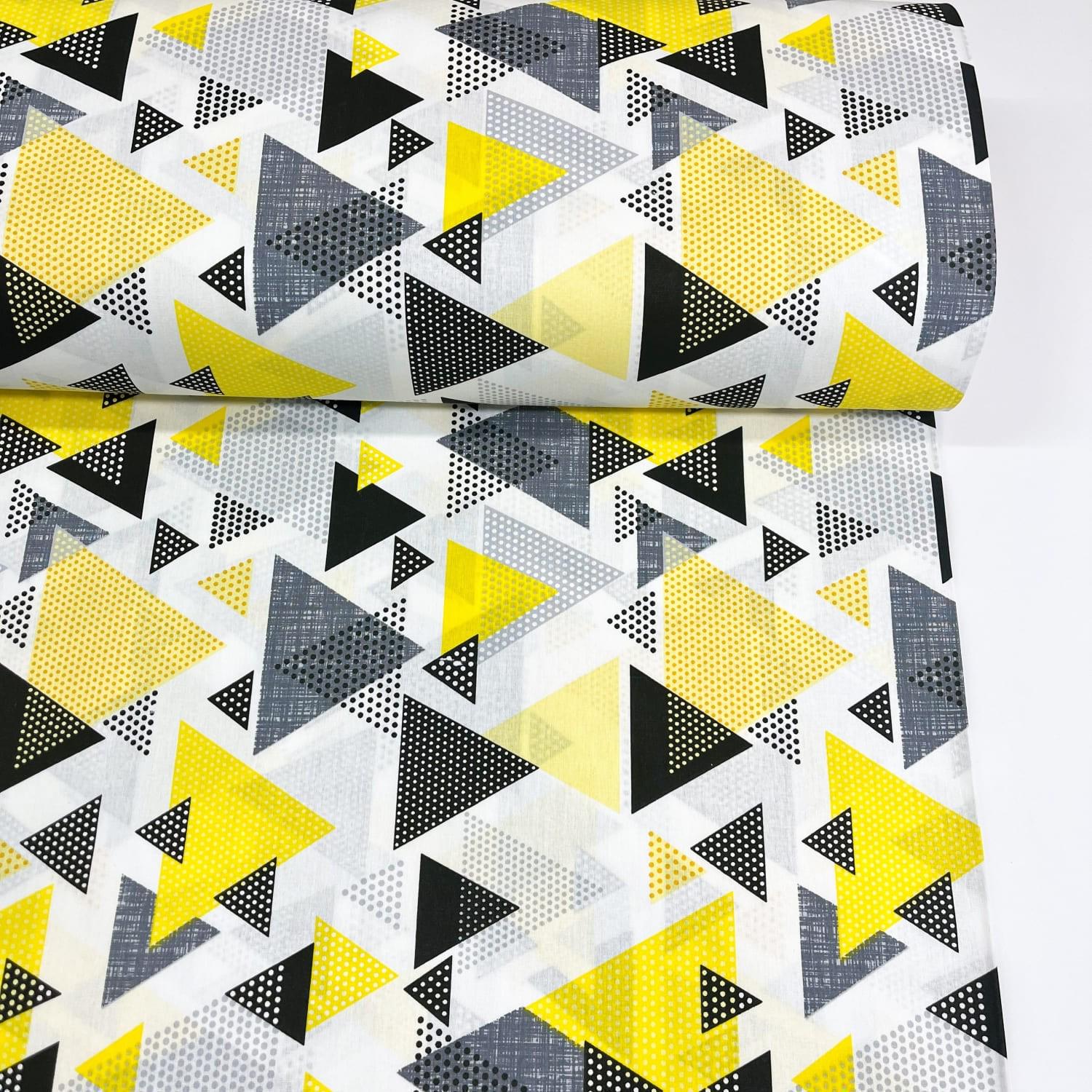 Ткань для постельного белья ранфорс треугольники 240 см Белый (23907 v1 00752)