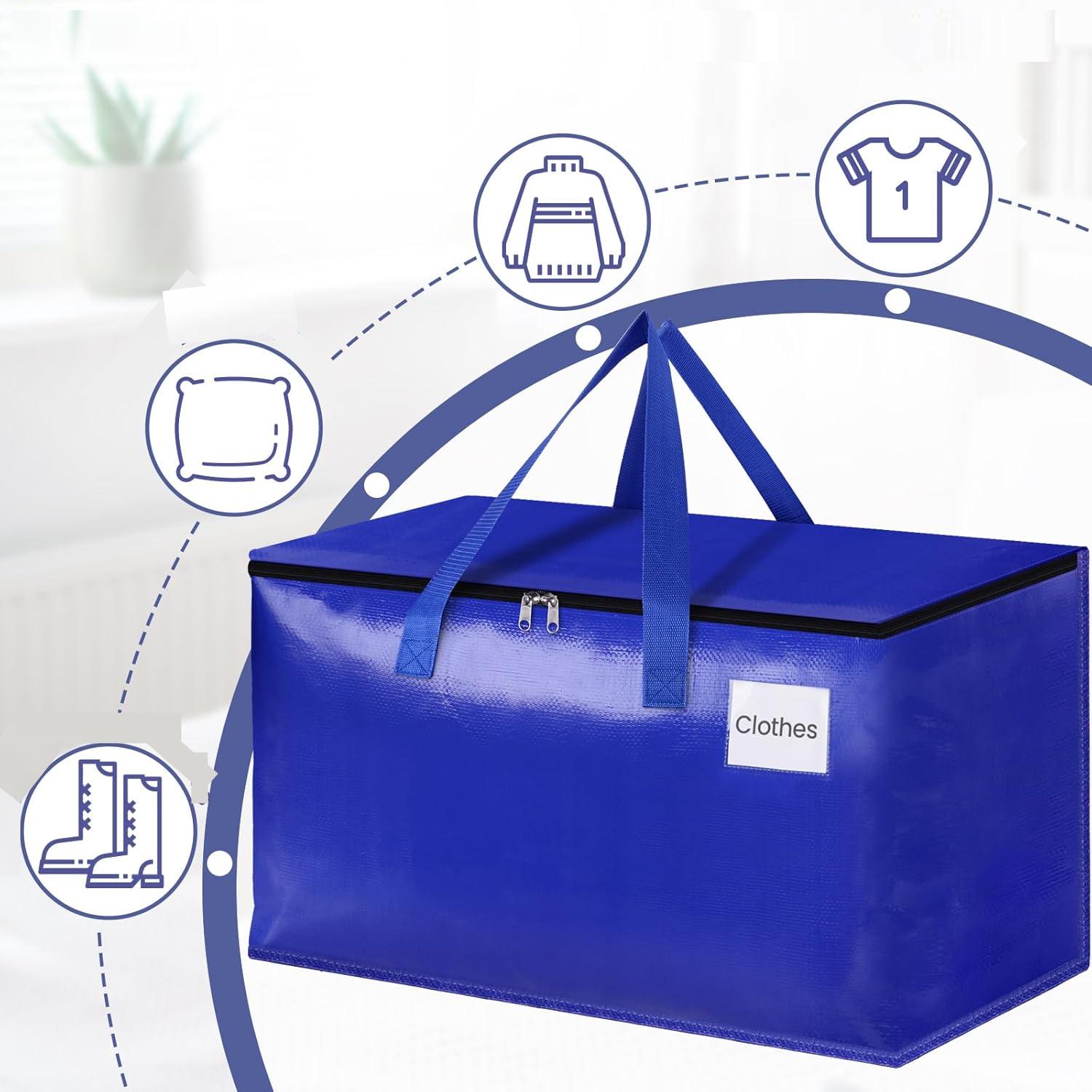 Набор сумок хозяйственных для транспортировки и хранения вещей 93 л 4 шт. Синий - фото 4 Набор сумок хозяйственных для транспортировки и хранения вещей 93 л 4 шт. Синий - фото 4