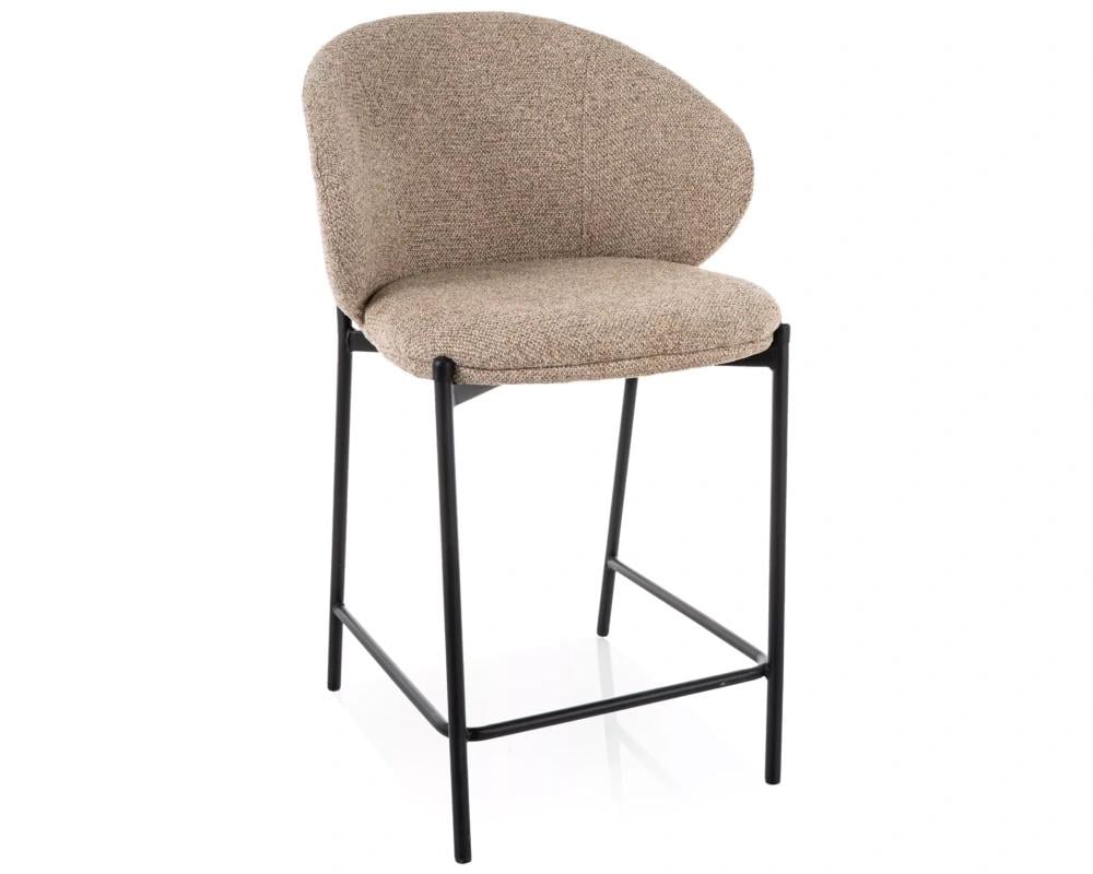 Напівбарний стілець кухонний Signal Kioto H-2 Бежевий/Чорний