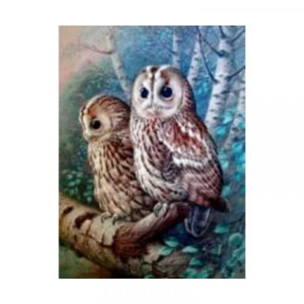 Алмазна мозаїка TK Group Сови 40х30 см з рамкою в коробці (GB72397-mt)