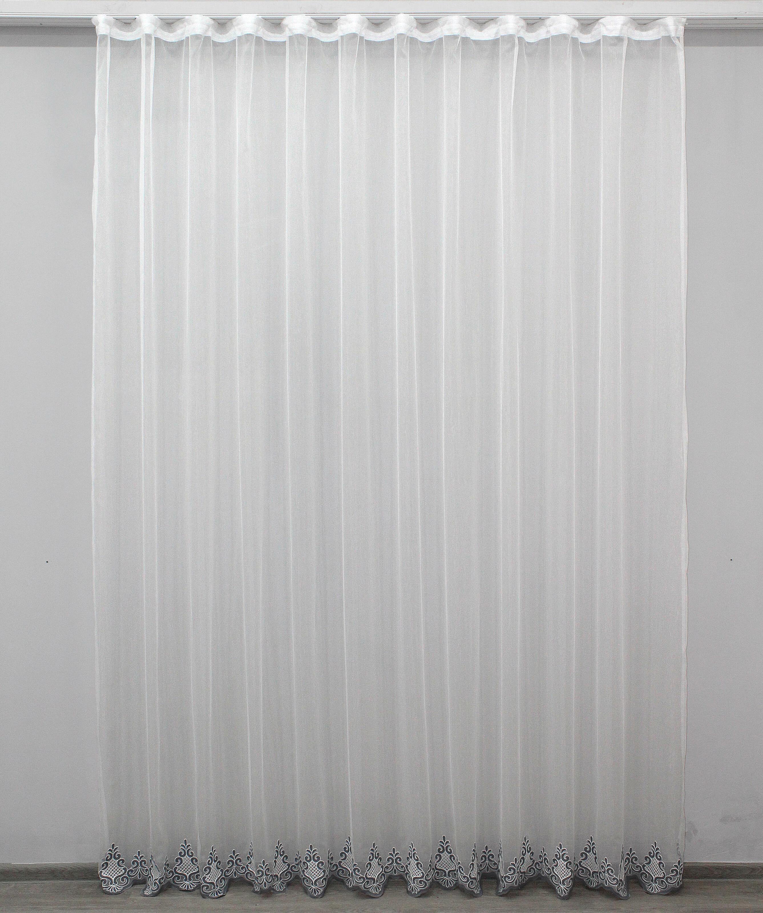 Тюль VR-Textil 1197т Бамбук 300х270 см Молочный/Серый (40-975)