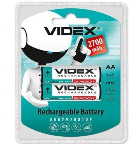 Батарейка щелочная Videx AA 2700 mAh 2 шт. Ni-MH (000022161) Батарейка щелочная Videx AA 2700 mAh 2 шт. Ni-MH (000022161)