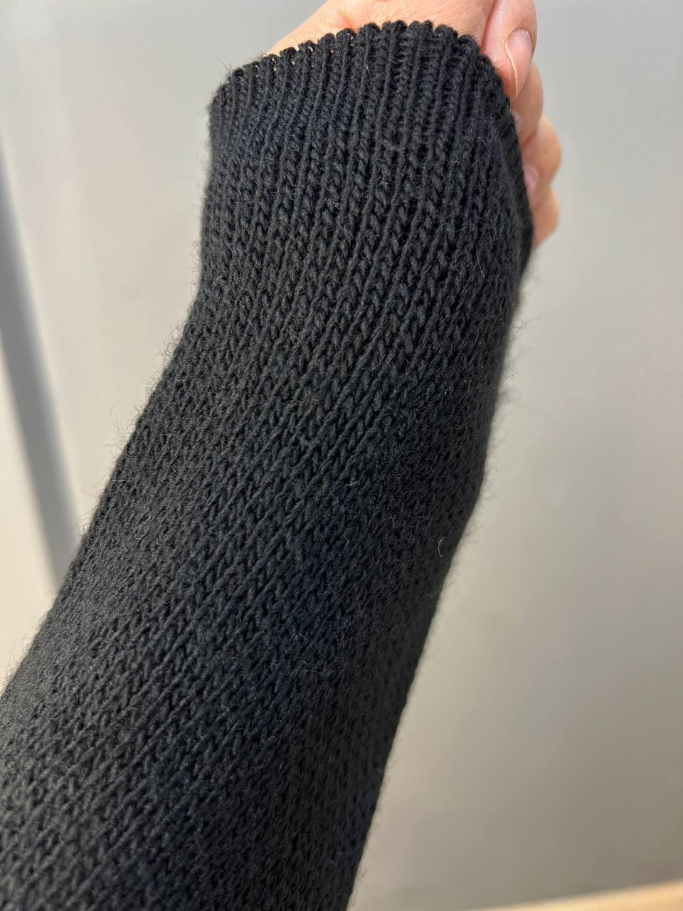 Кардиган женский MIX RAY 6722 золотые пуговицы короткий простой OS Черный (1038) - фото 5