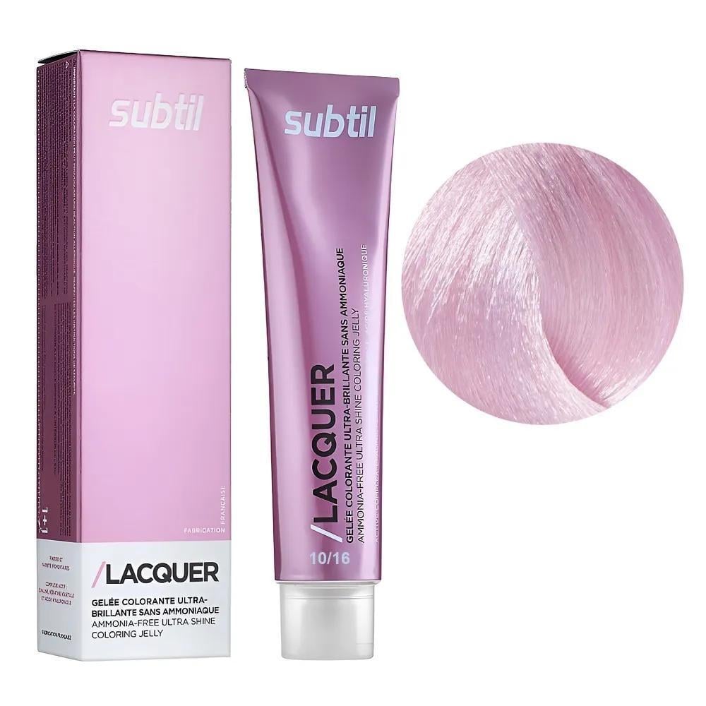 Краска гелевая безаммиачная для волос Subtil Lacquer 10.16 Экстрасветлый блондин пепельный красный 60 мл