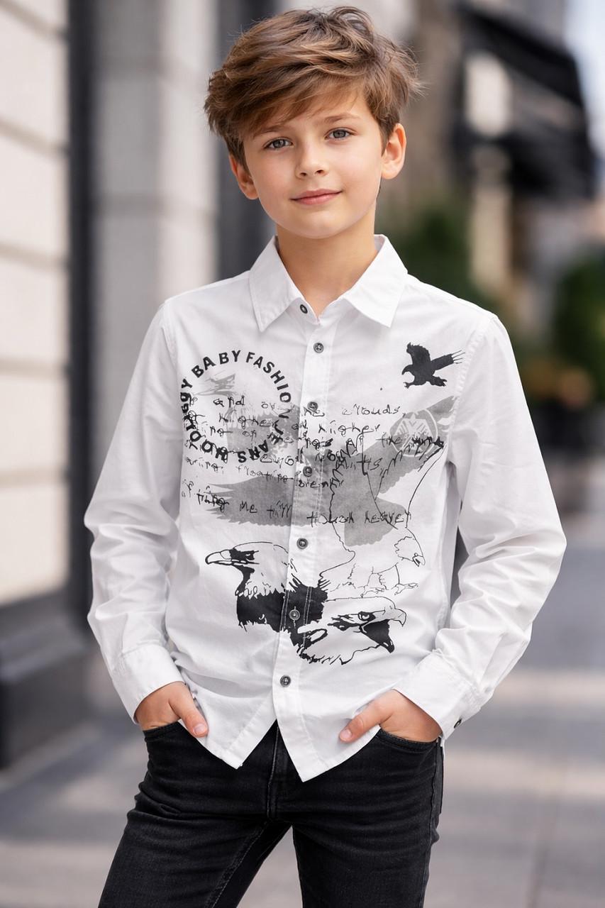 Рубашка для мальчика Dxting 11042 140 см Белый (172601_140)