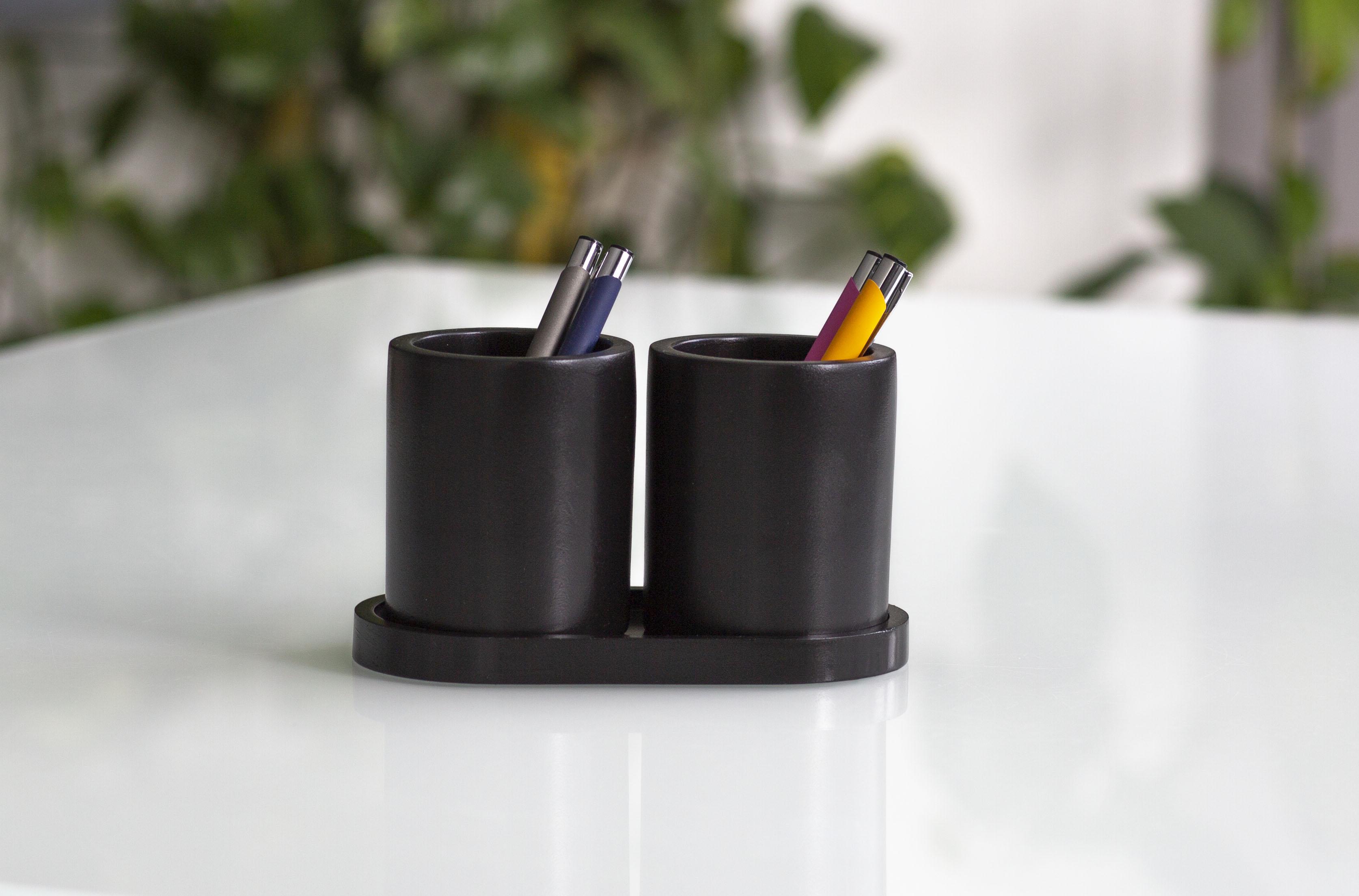 Набор из подставок-органайзеров для канцелярии CUTE Double set Black