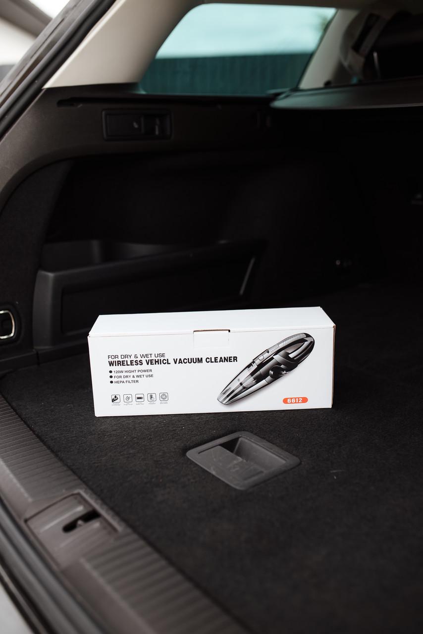 Автомобільний пилосос бездротовий Moltis M2 120W сухе/вологе прибирання USB зарядка Чорний (28112670) - фото 7