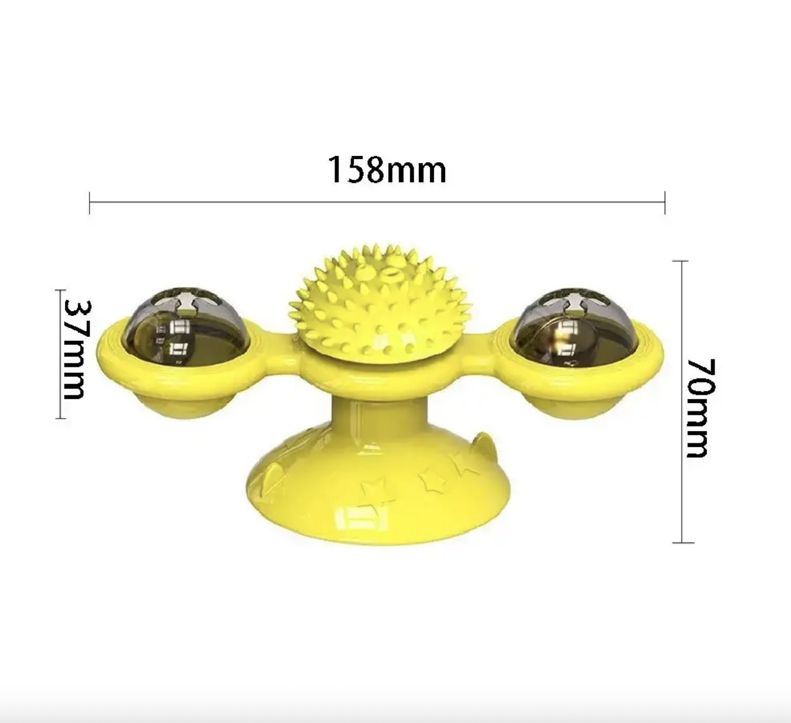 Спіннер для котів на присосці Жовтий - фото 4 Спіннер для котів на присосці Жовтий - фото 4