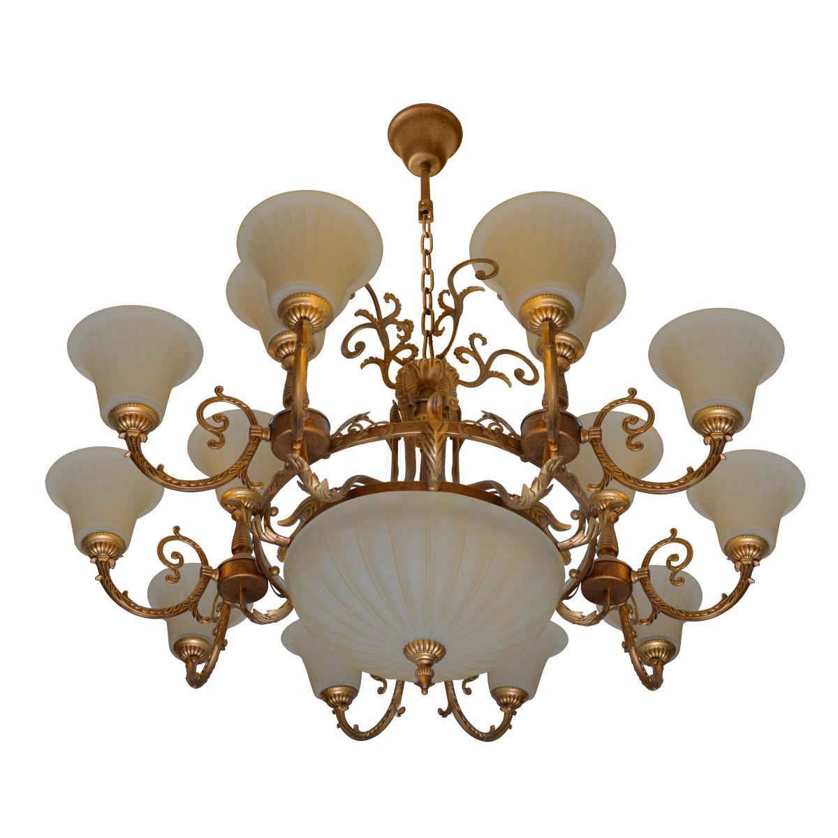 Люстра подвесная прованс большая Brille BKL-177S/18 для холла