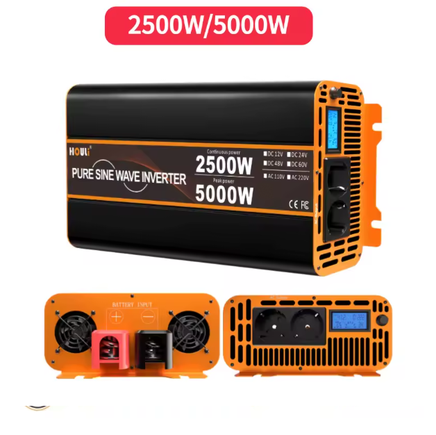 Інвертор Houli чистий сінус 5000/2500 Вт 12-220V евро (30304956) - фото 2 Інвертор Houli чистий сінус 5000/2500 Вт 12-220V евро (30304956) - фото 2