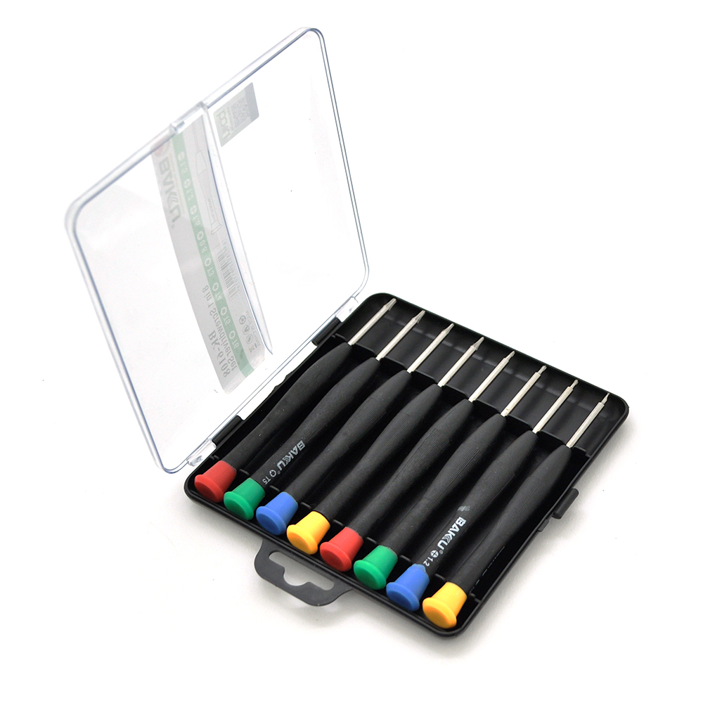 Набір викруток для ремонту гаджетів BAKKU BK-6108 Торкс T3/T4/T5/T6/Плюс 1,2 мм/1,5 мм 8 шт. (YUT_V2922)