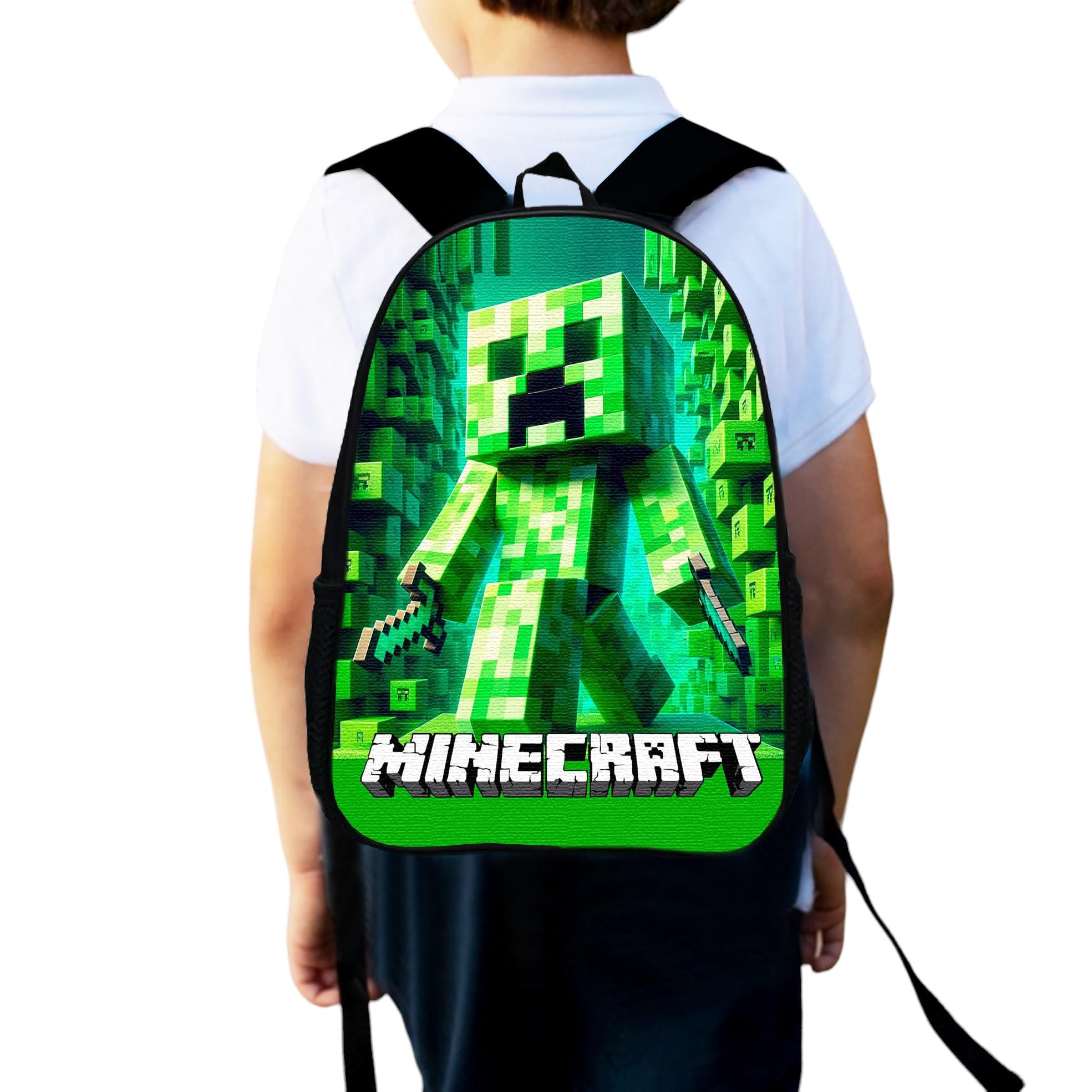 Школьный рюкзак детский Minecraft Крипер для мальчика 34х27 см (0216)