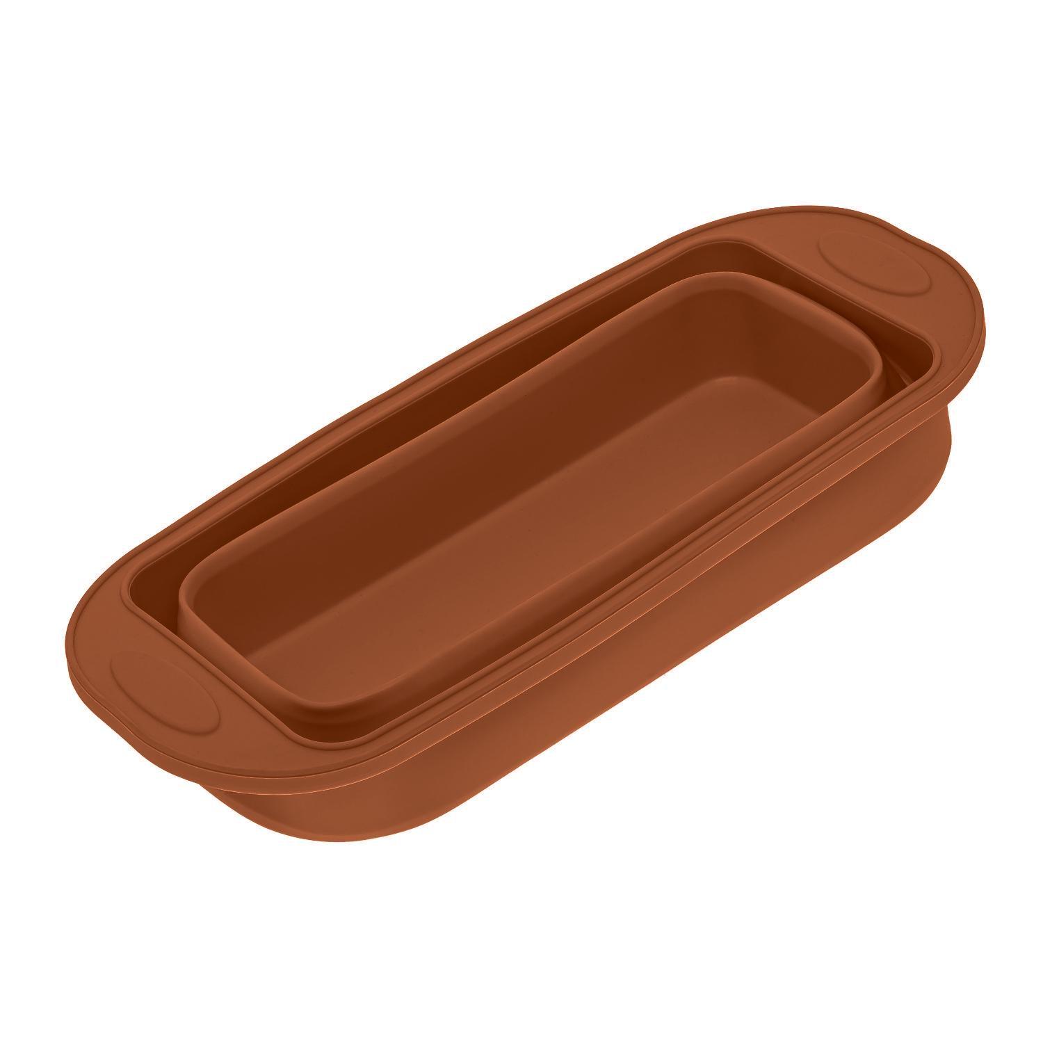 Форма для випікання хліба силіконова 29,5х12,3х11 см Коричневий (87150) - фото 2
