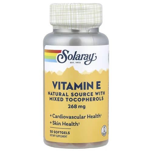 Витамин Е Solaray Vitamin E 50 Softgels (SOR-04162)