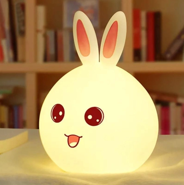 Нічник-світильник світлодіодний Rabbit silicone lamp 218 Кролик на акумуляторі силіконовий - фото 2