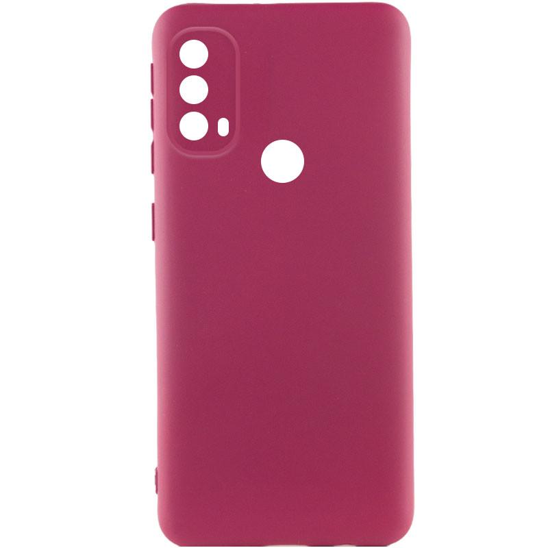 Протиударний чохол Silicone Cover Lakshmi Full Camera (A) для Motorola Moto E40 Бордовий / Marsala