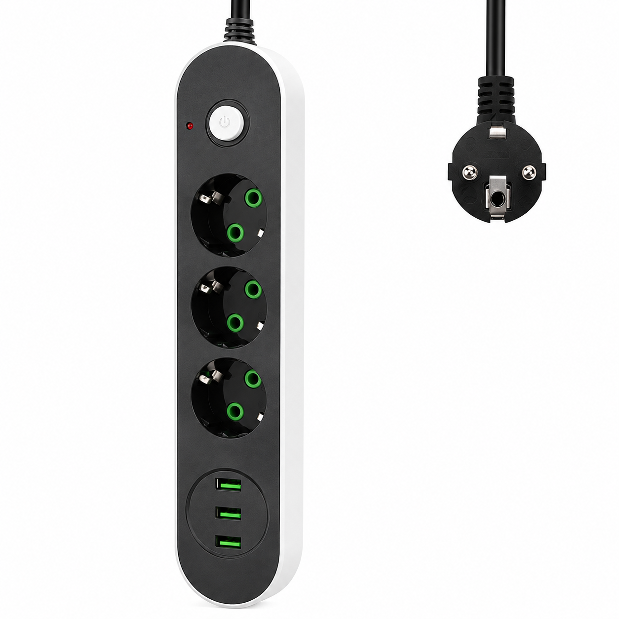 Удлинитель-фильтр сетевой 3хUSB 3 розетки 1,5 м (1014-913-00)