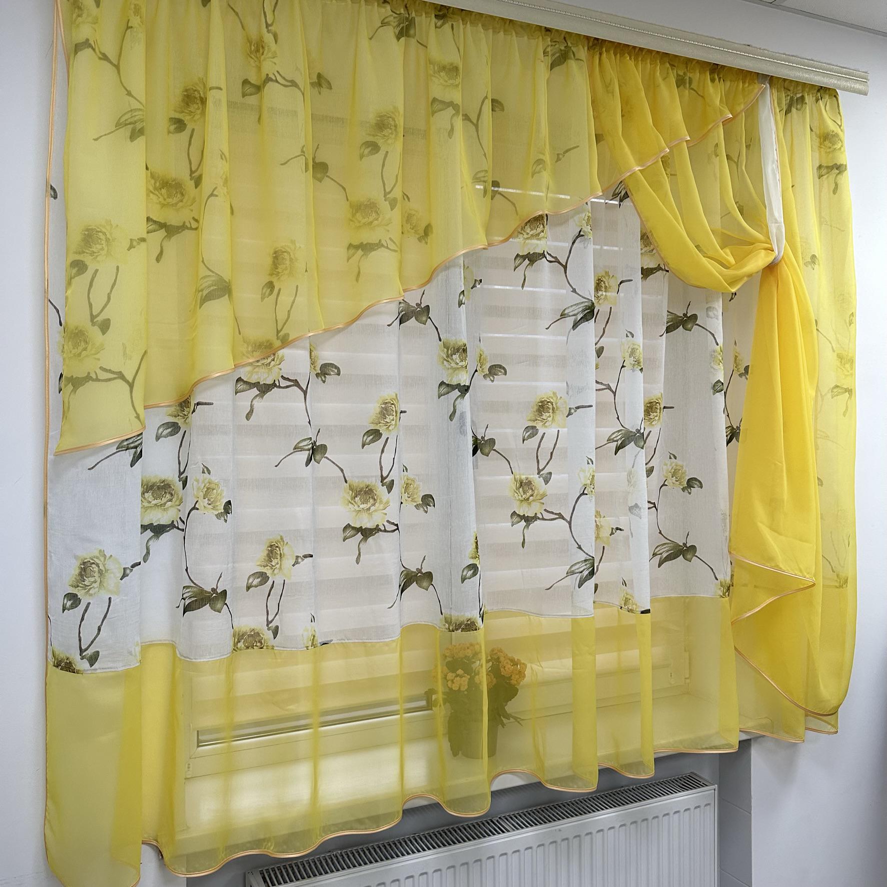 Занавеска на кухню TG Home №410 Желтый (410-16) - фото 4