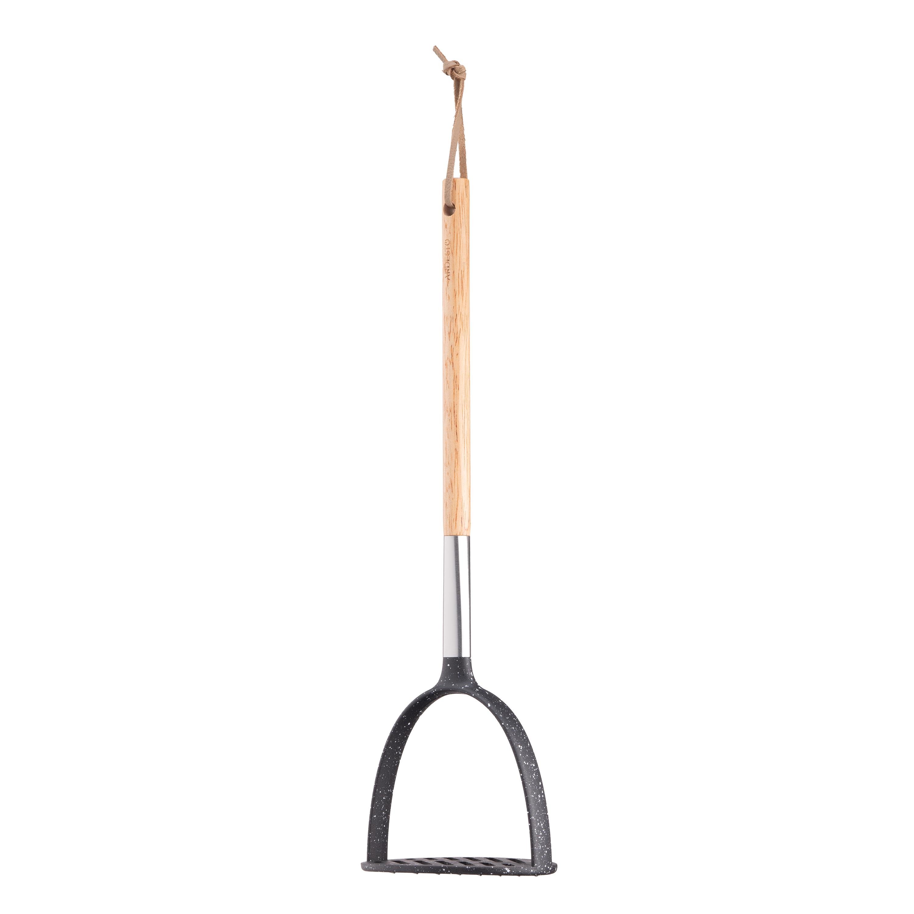 Картоплемінник Ardesto Midori нейлоновий з дерев'яною ручкою 33x10 см Чорний (613183) - фото 2 Картоплемінник Ardesto Midori нейлоновий з дерев'яною ручкою 33x10 см Чорний (613183) - фото 2