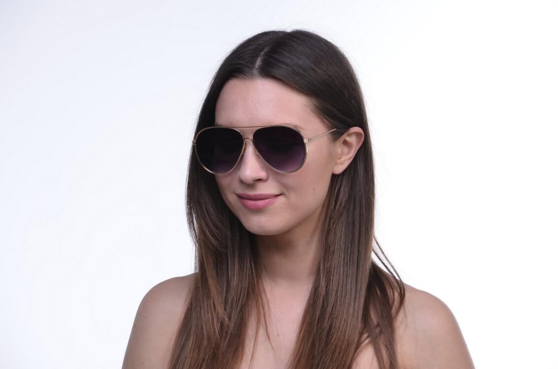 Окуляри жіночі сонцезахисні SunGlasses 18025b-g (o4ki-10237) - фото 4